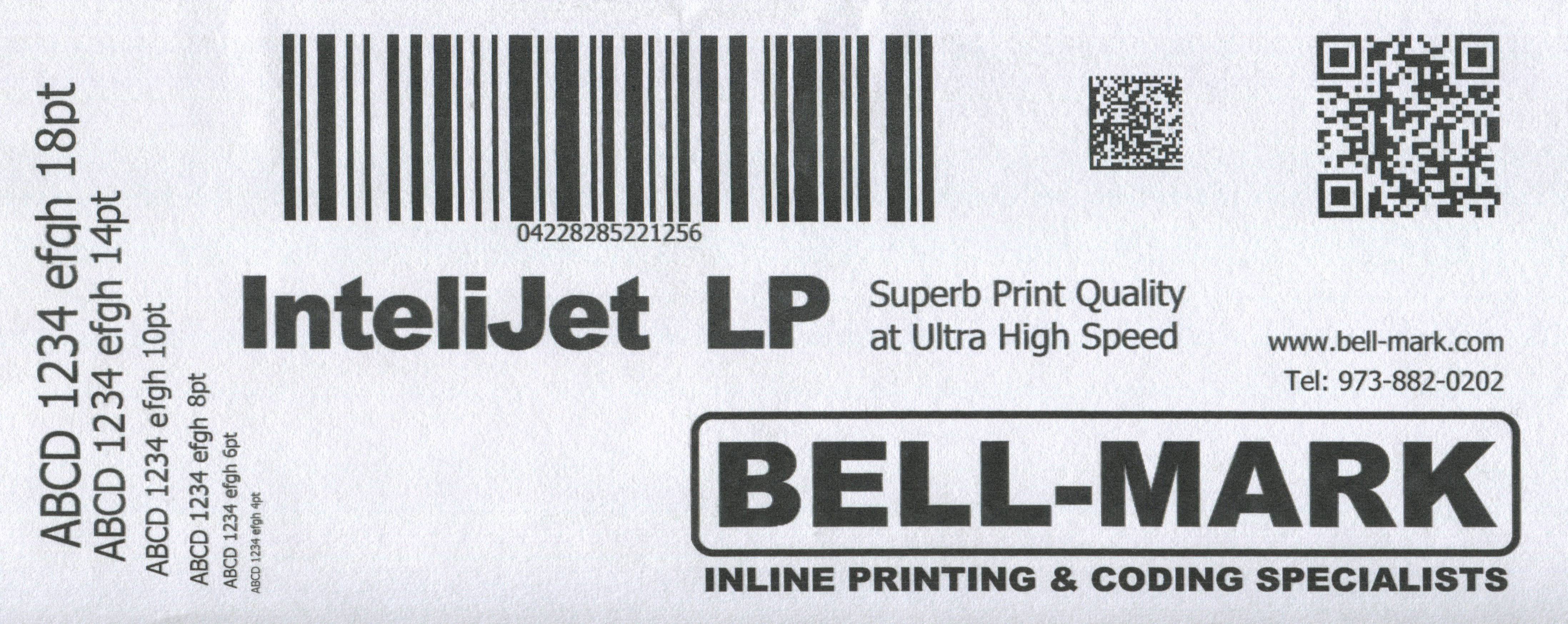 InteliJet LP printed sample