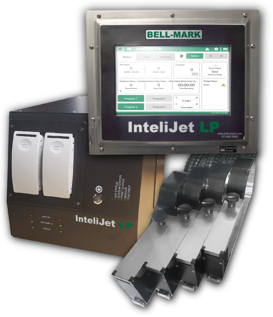 InteliJet LP HMI & print controller with integrated bulk ink system